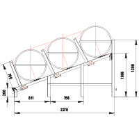 [72120] Cradle for SOLAS OCEANO, 3-tier, 6-25(A), 6-35(B) image