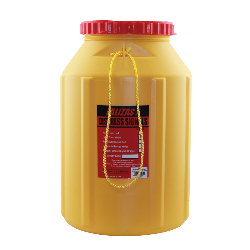 LALIZAS Storage Bottle for Distress Signals/Pyrotechnics 12L,Yellow image #1
