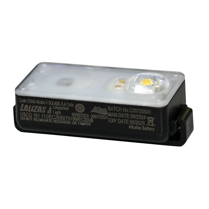 LALIZAS Lifejacket LED flashing light "Alkalite II" ON-OFF water activated, SOLAS/MED/USCG-MER/TC image #1