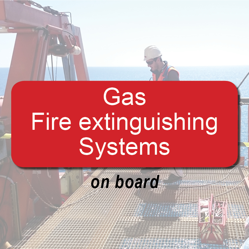 Gas fire extinguishing systems - on board image