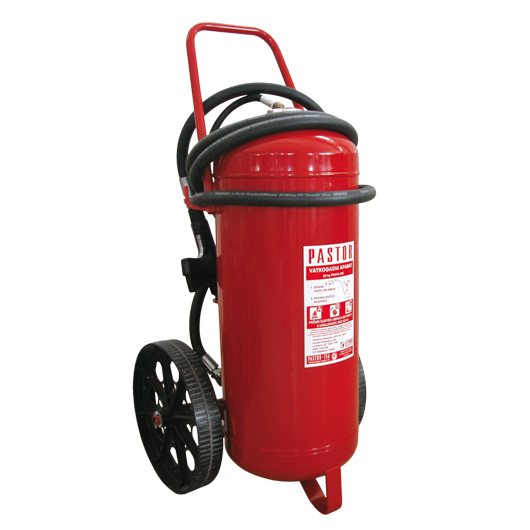 Pastor Fire Extinguisher Dry Powder with cartridge, Wheeled, 50kg image