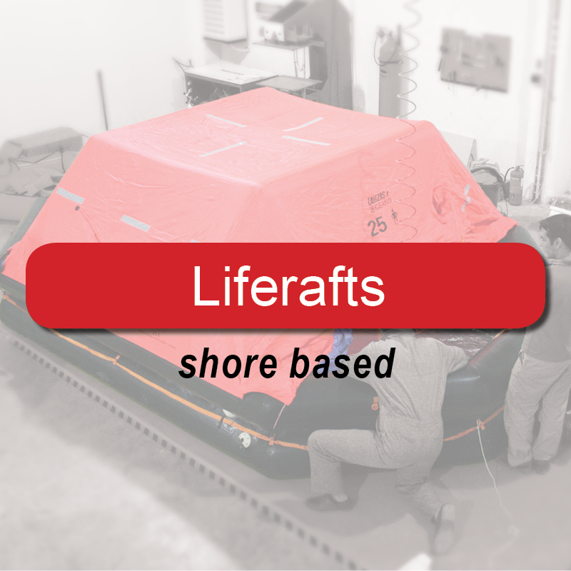 Liferafts - shore based image