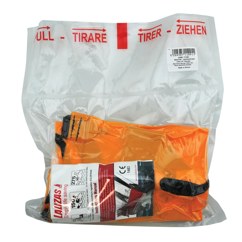 LALIZAS Inflatable Lifejacket, Vacuum Packed Delta, Manual, 150N, ISO ,Adult image